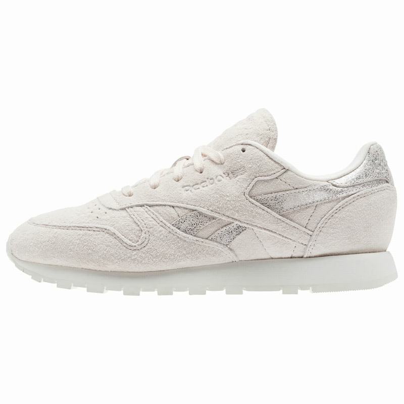 Tenisi Reebok Classic Leather Shimmer Dama Roz/Argintii Romania EV2020CD